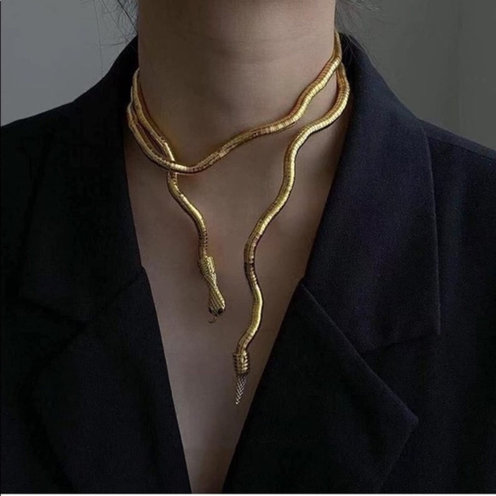 Gold Plated Snake Necklace/Bracelet/Belt